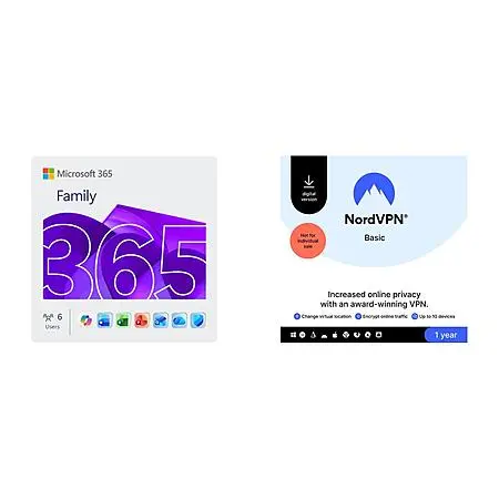 Microsoft 365家庭版+NordVPN组合特惠