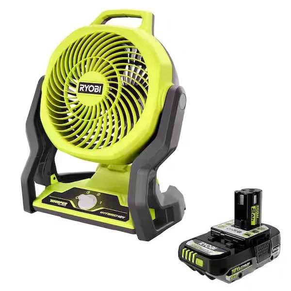 RYOBI ONE+ 18V 7.5英寸无绳风扇 含2.0Ah锂电池