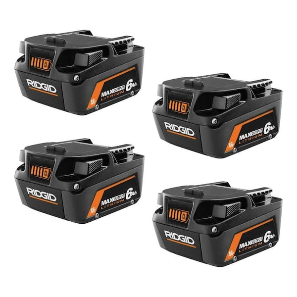 Ridgid 18V 6.0Ah 锂电池4只装