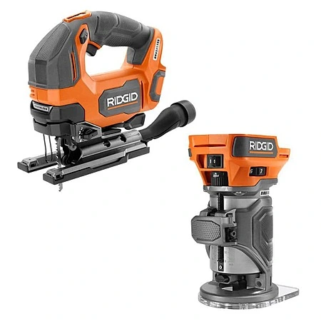 Ridgid 18V无刷曲线锯+修边机套装