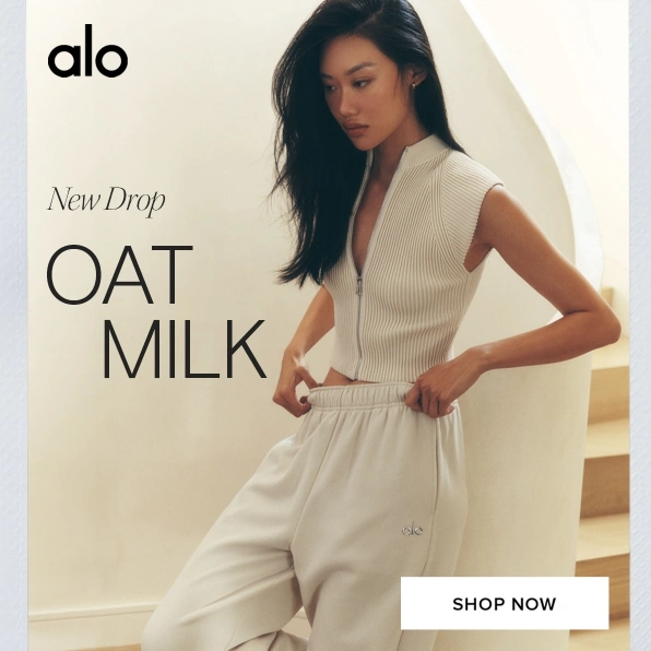 Alo Yoga：25春夏新品尝鲜！Oat Milk 燕麦奶色上线