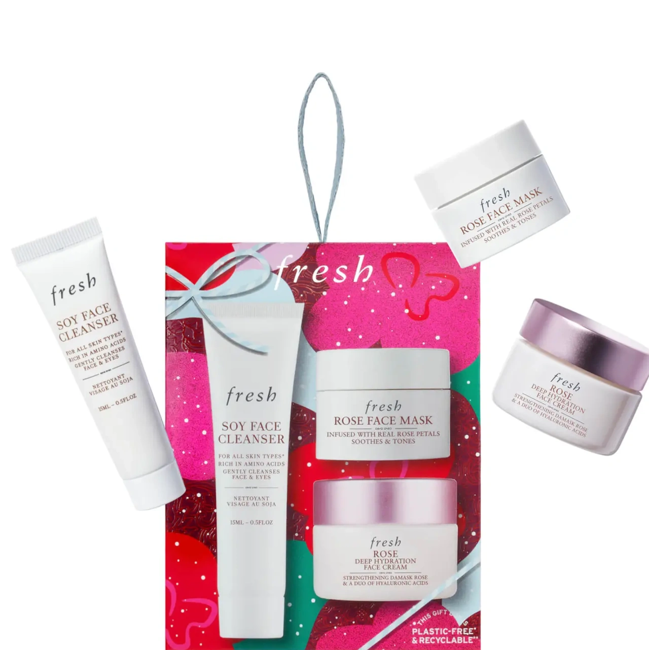Fresh 馥蕾诗护肤套装 大豆洁面+玫瑰面膜+玫瑰面霜