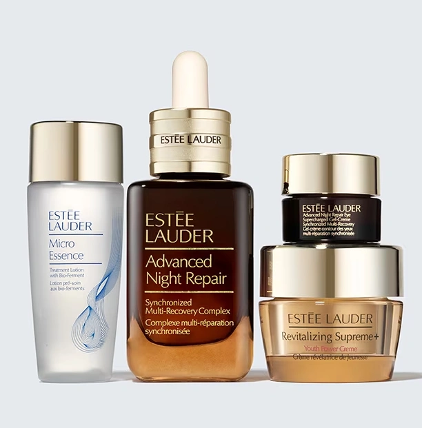 补货！Estee Lauder 雅诗兰黛 Repair + Lift + Hydrate 小棕瓶4件套