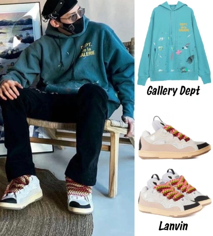 白敬亭同款！LANVIN 浪凡 Curb 绒面皮面包鞋