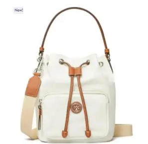 Tory Burch Virginia 尼龙水桶包白色