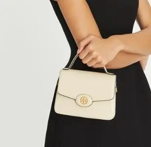 Tory Burch 汤丽柏琦 Robinson Spazzolato 升级版手提豆腐包 白色