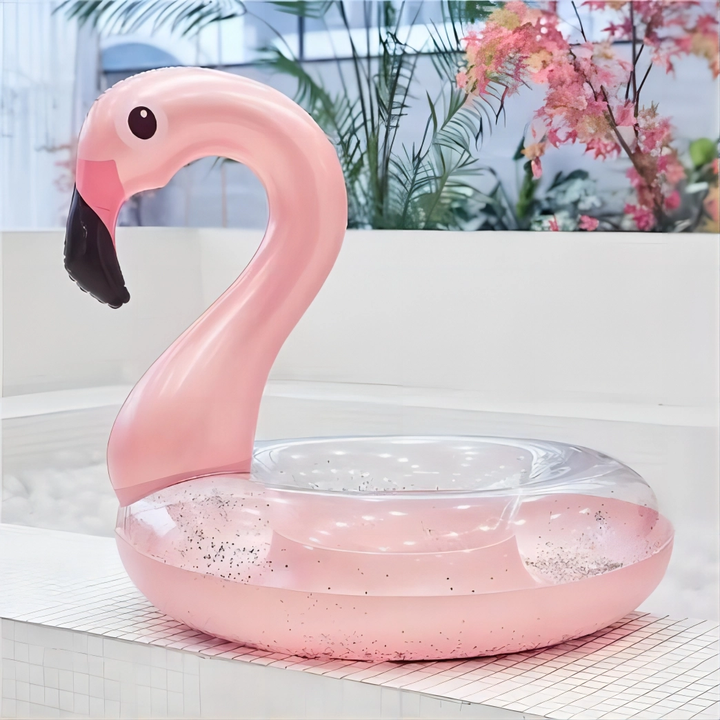 粉色火烈鸟游泳圈女生size