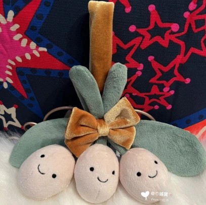 Jellycat 2023圣诞挂件 白色榭寄生