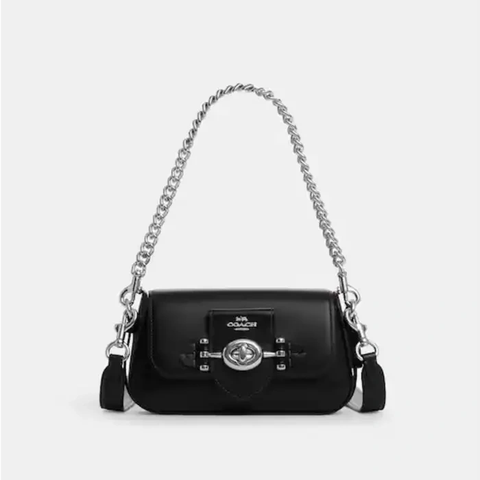 新品！COACH 蔻驰 Brie 法棍包 黑色款