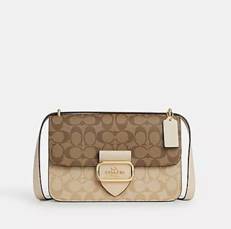 Coach 蔻驰 Morgan 奶茶老花大号方包