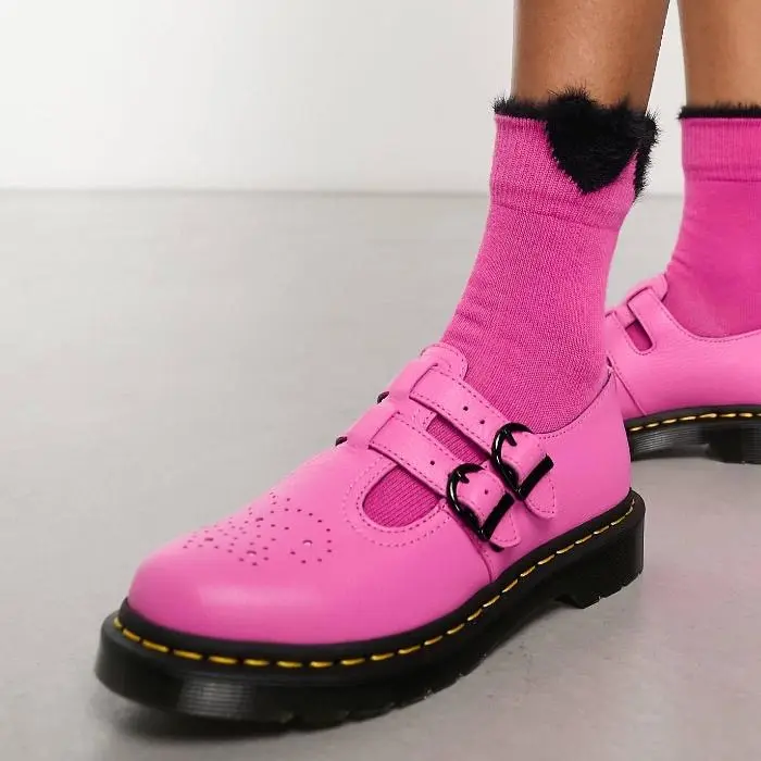 Dr.Martens 8065 Patent 玫红色玛丽珍鞋