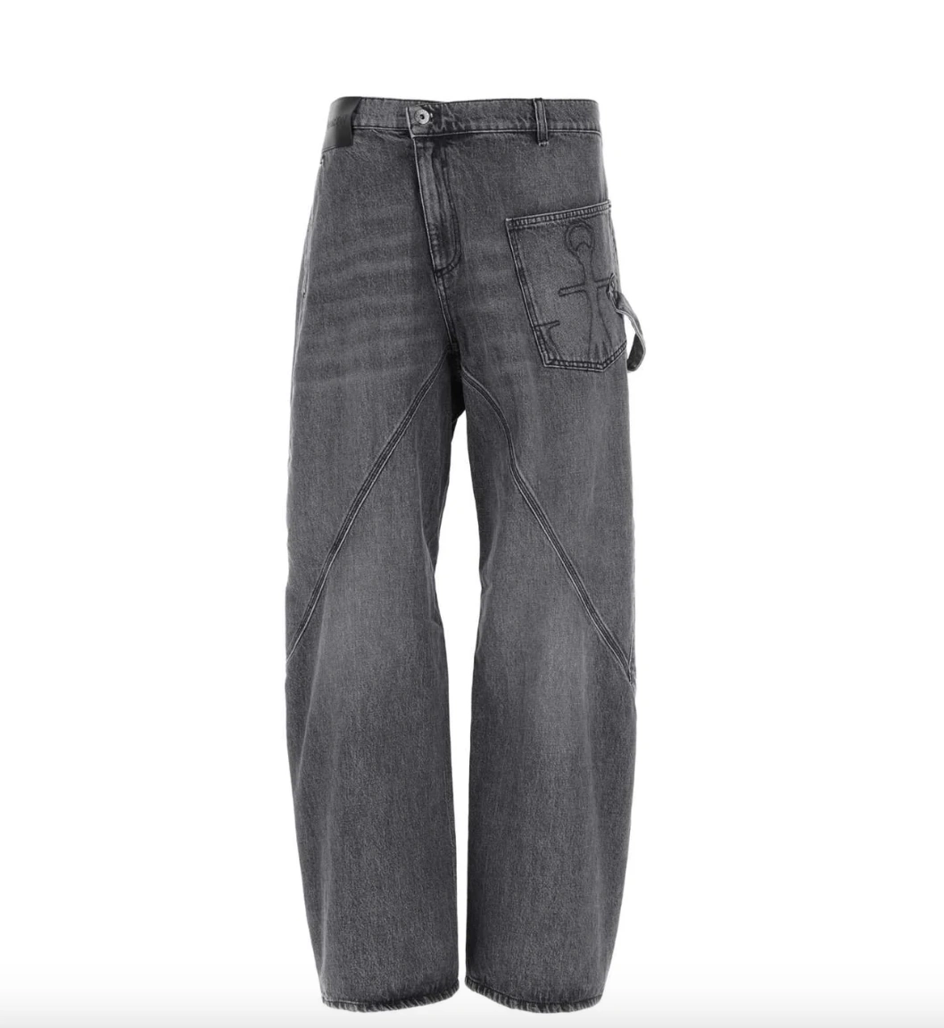 宋妍霏同款！JW Anderson 做旧灰 Twisted 牛仔裤