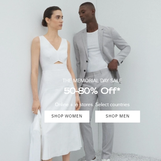 Theory Outlets：纪念日大促！修身背心裙$39起、V领T恤$32