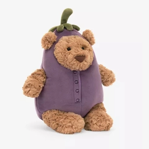 补货！Jellycat 茄子装巴塞罗熊
