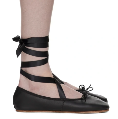 REPETTO Black Sophia 绑带芭蕾舞鞋