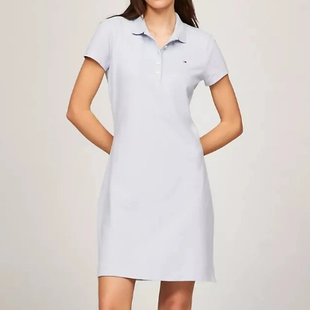 Tommy Hilfiger 弹力棉质修身 Polo 连衣裙