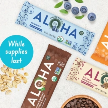 Vitacost：Aloha 食品一律8折 入巧克力、蛋白棒、曲奇饼干等