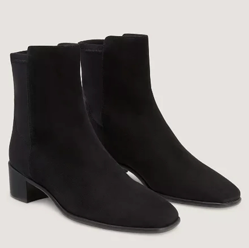 Stuart Weitzman CITY BLOCK TOE 45 麂皮踝靴