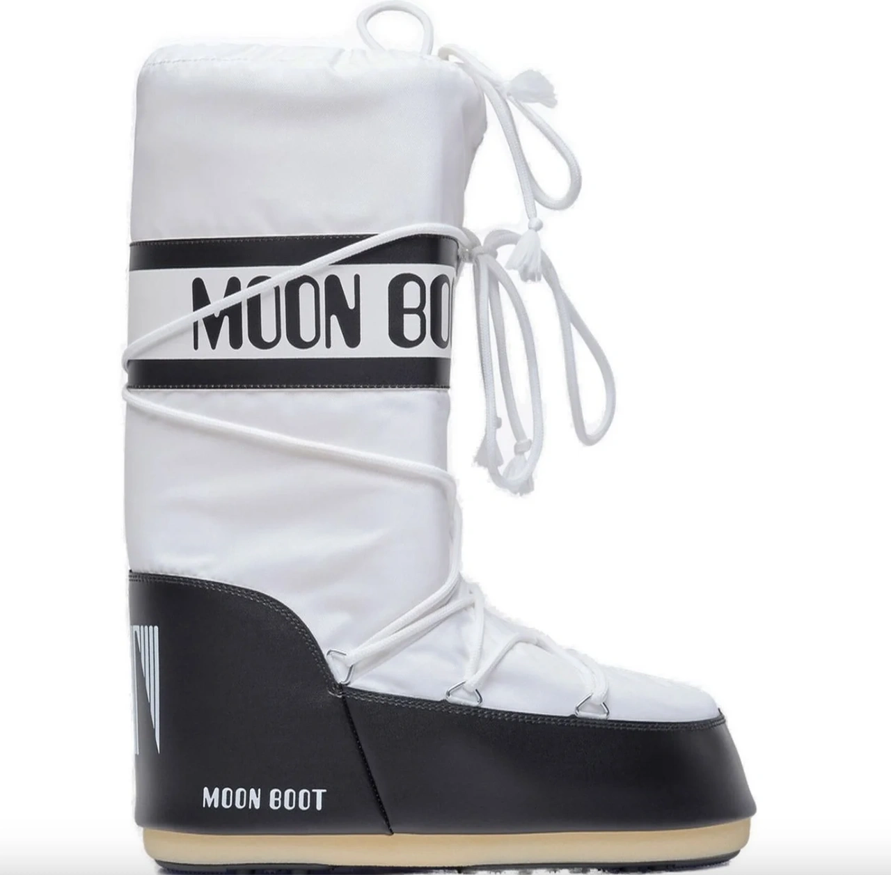 Moon Boot 黑白长款雪地靴