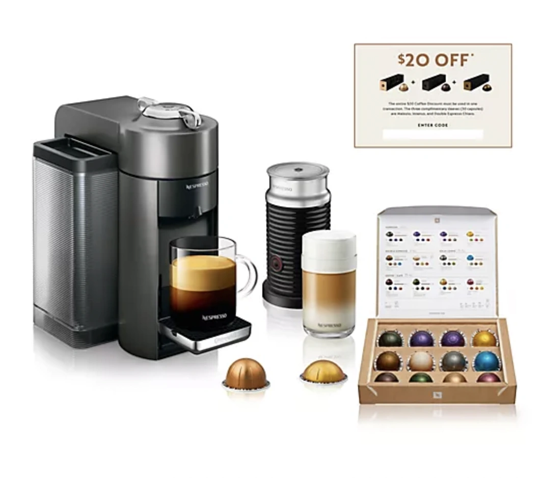 Nespresso Evoluo 豪华咖啡机套装 带奶泡机