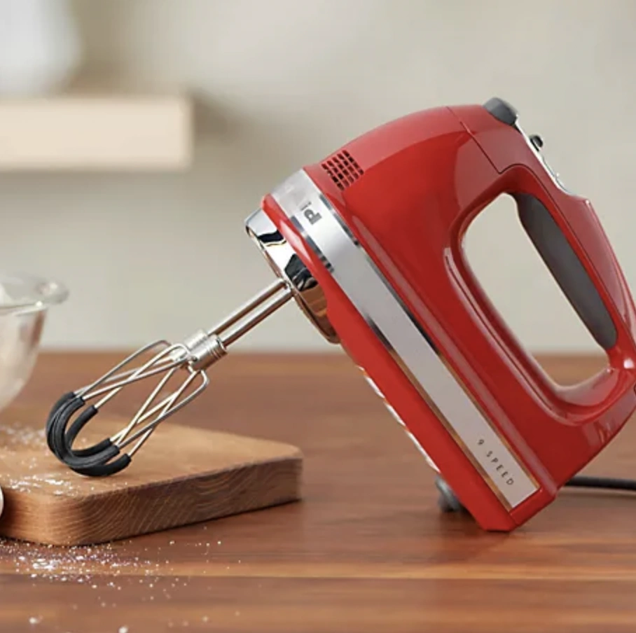 KitchenAid 9速数字手持搅拌机（配柔边搅拌棒）