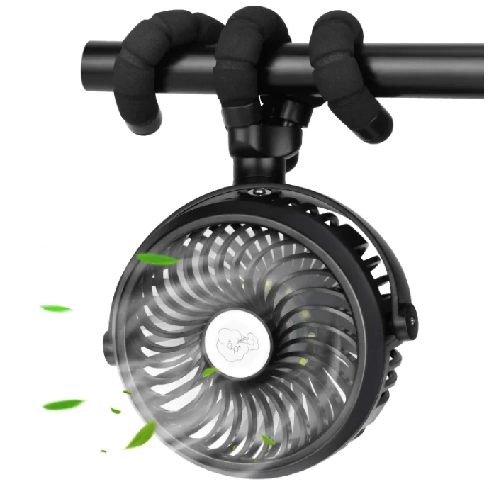 婴儿车可加装迷你便携式风扇（USB 接口充电）