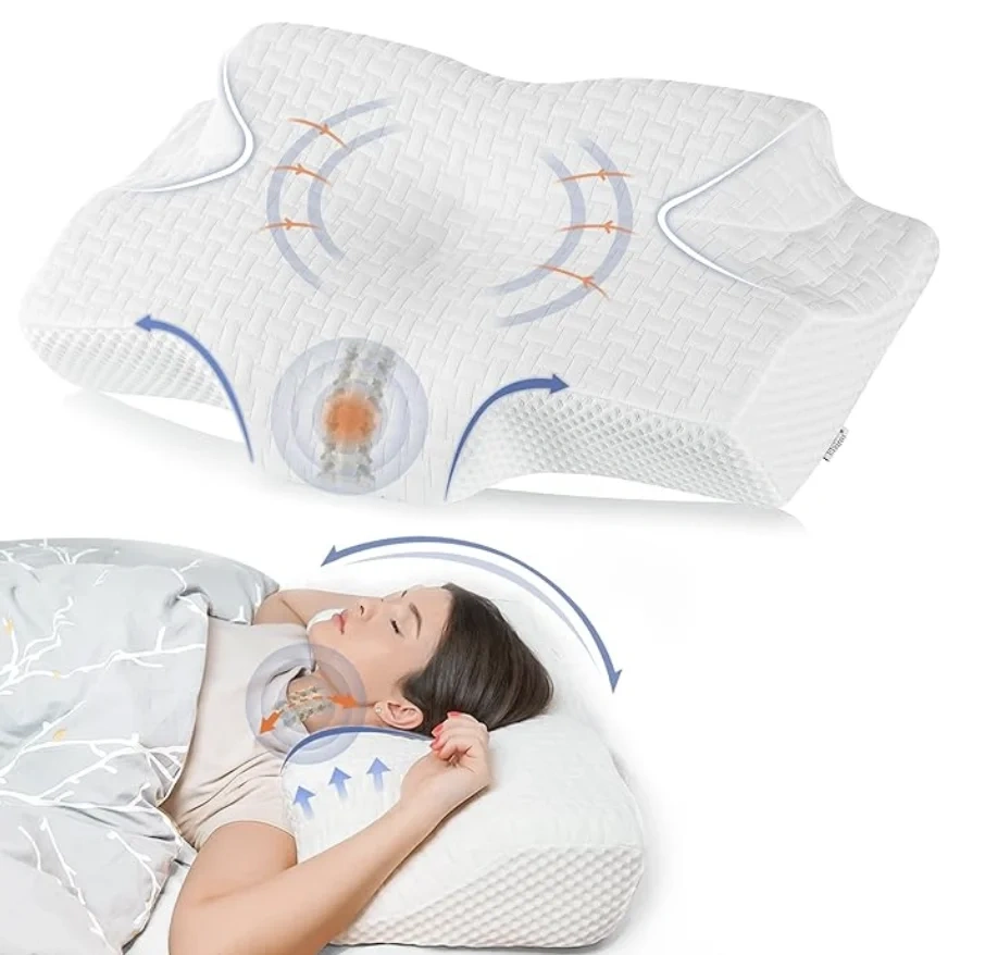 Elviros 记忆棉人体工学护颈支撑枕头，3色可选