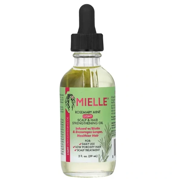 Mielle, 轻盈头皮和头发强韧油，迷迭香薄荷香，2 液量盎司（59 毫升）