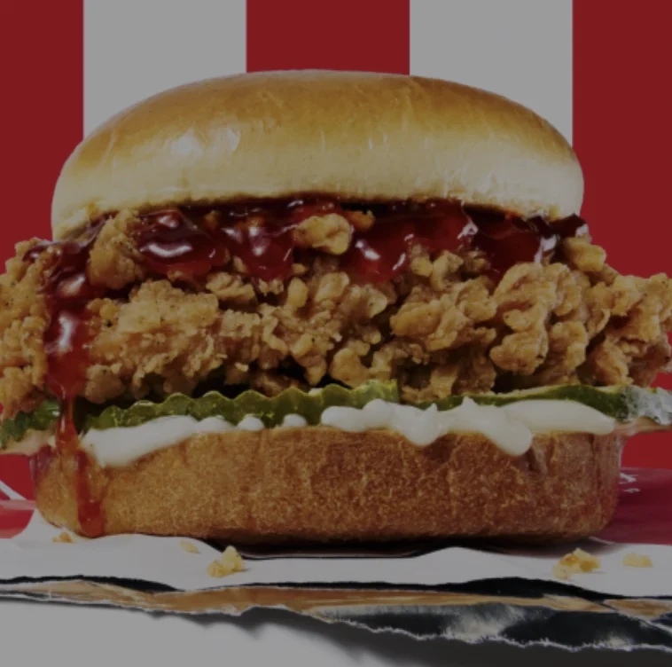 KFC：香脆炸鸡汉堡一律半价