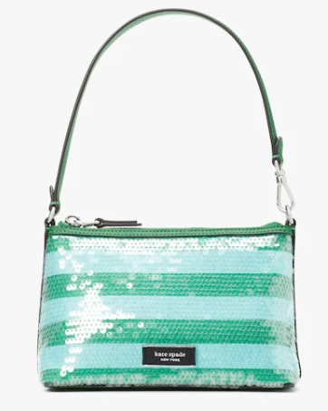 kate spade Lulu Seaside 条纹亮片 East West  单肩包
