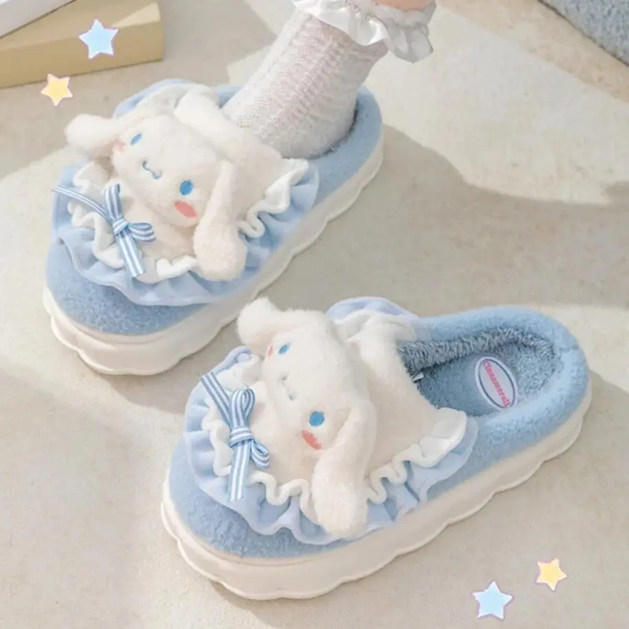 玉桂狗卡通棉拖鞋