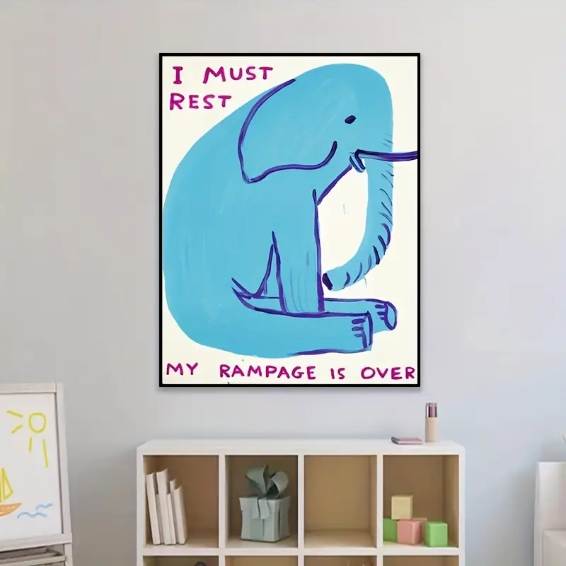 蓝象油画装饰画，无框