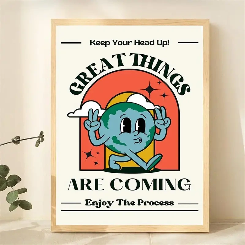 复古海报墙艺术印刷品，无框