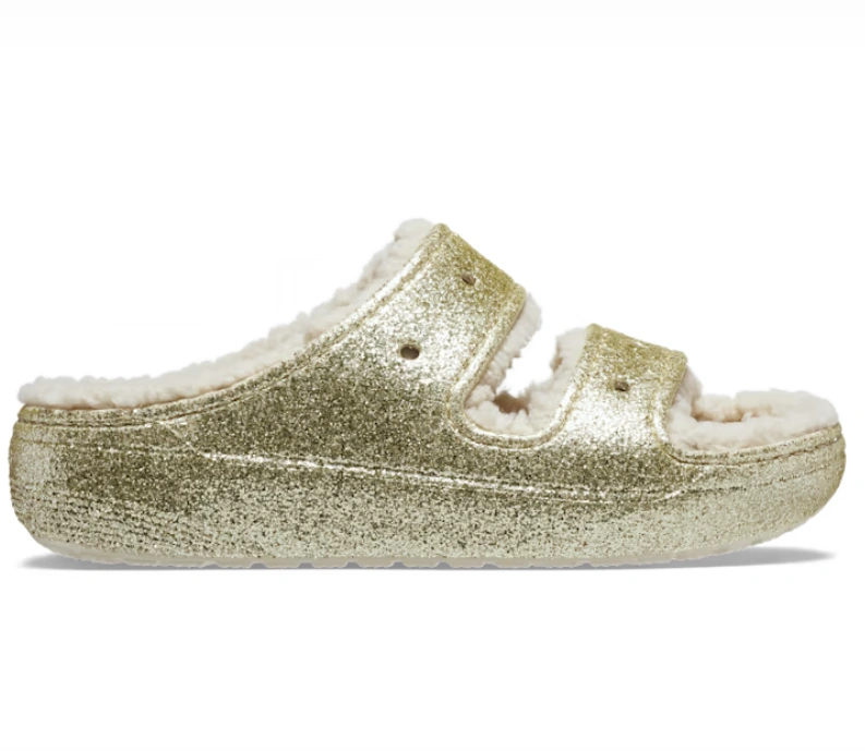 毛毛款细闪拖鞋