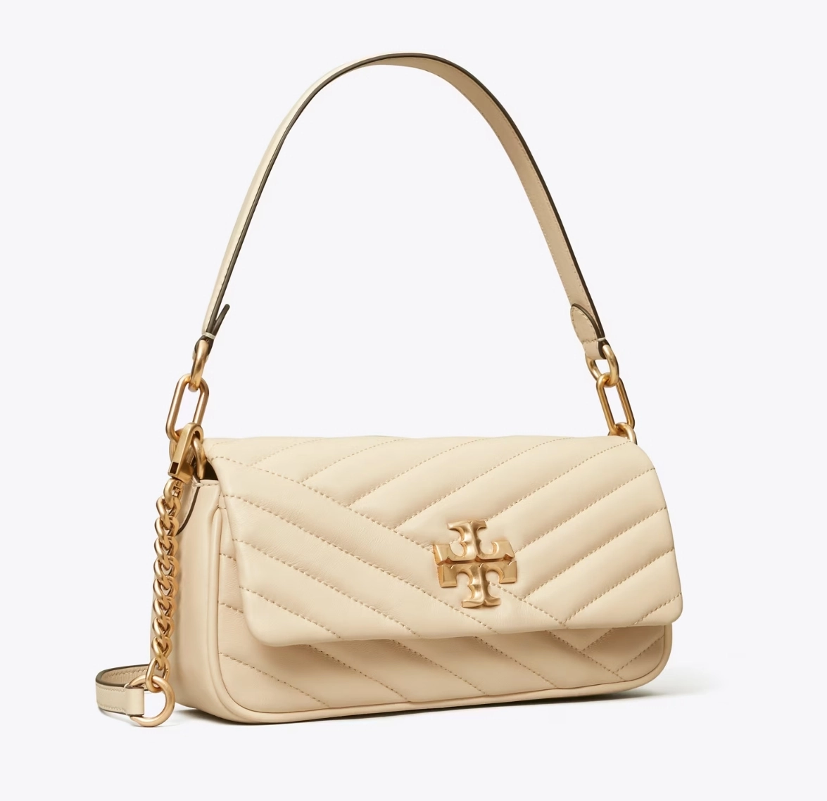 Tory burch 汤丽柏琦 KIRA CHEVRON FLAP 小号腋下法棍包