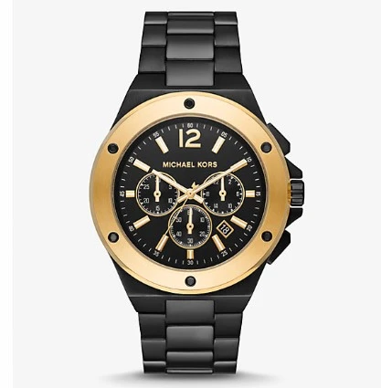 MICHAEL KORS 超大号Lennox 黑金手表