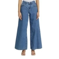 FRAME 中腰阔腿牛仔裤