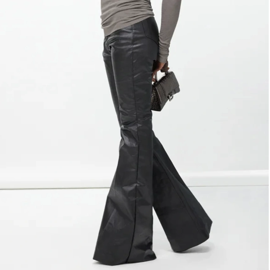 Rick Owens 皮质喇叭裤