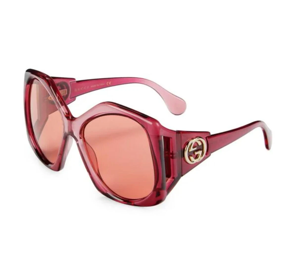 Gucci 62MM 蝶型大LOGO墨镜