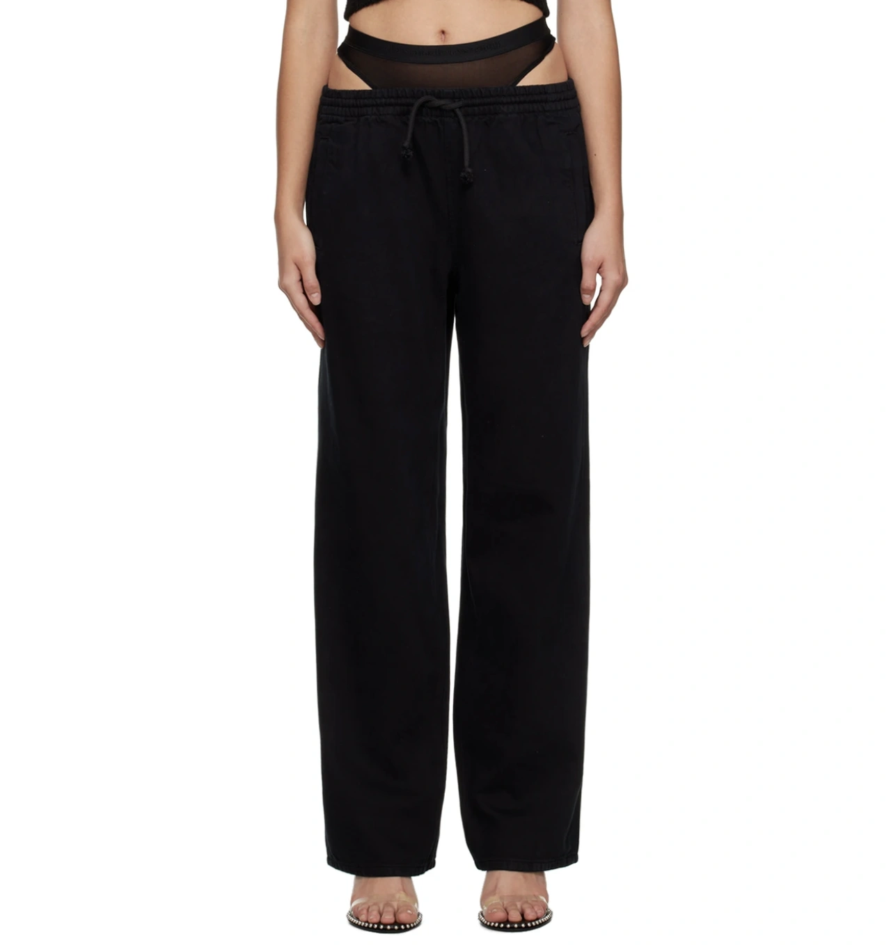 ALEXANDER WANG 黑色多层牛仔裤