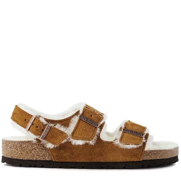 码数全！BIRKENSTOCK 勃肯 Milano 绒绒凉鞋